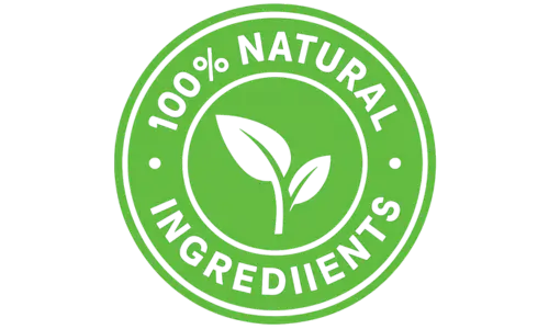 Striction D 100% Natural Ingredients Certified Badge